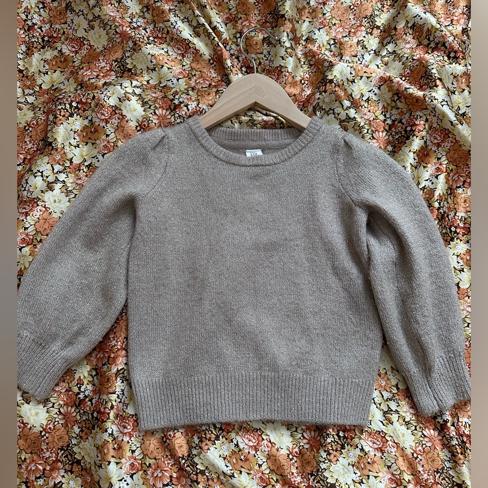 Gap Sweater Shimmery Taupe Girls 3t